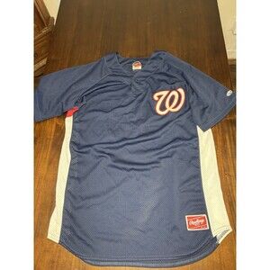 MLB Washington Nationals Jersey Rawlings Blue Mesh #20 Size 50